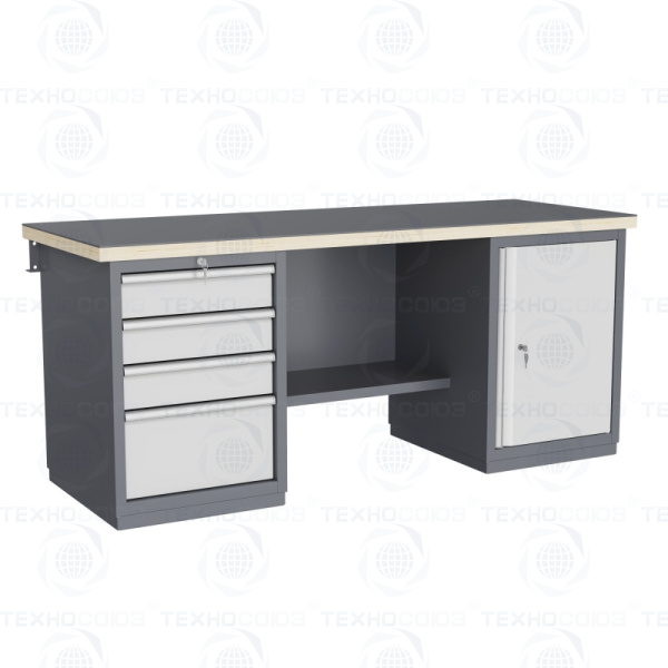 GRAND 205.47.4 Верстак металлический (двухтумбовый)